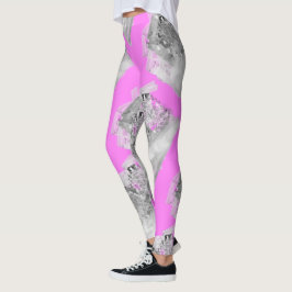 MODERN abstrakt gezeichnet in hellrosa-grau Leggings