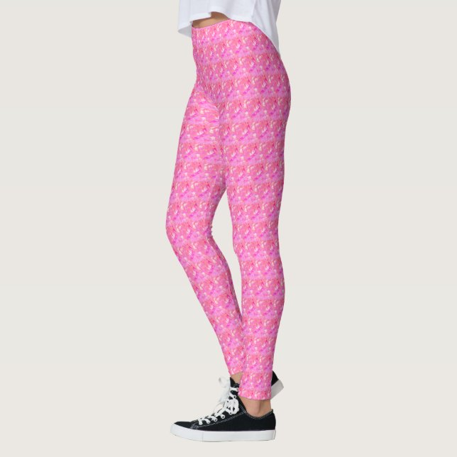 MODERN abstrakt gezeichnet in hellrosa - Leggings (Links)