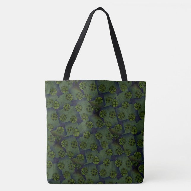 MODERN abstrakt gezeichnet in tiefgrün-schwarz- Tasche (Vorderseite)