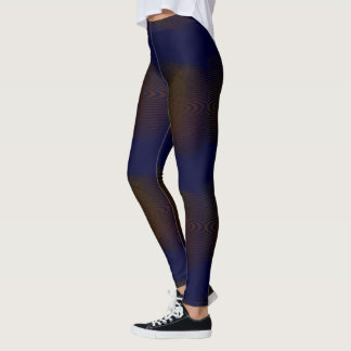 MODERN abstrakt gezeichnet tiefblau-braun-mosaik Leggings