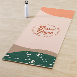 Modern Abstrakt Green Brown Boho Yoga Mat Yogamatte