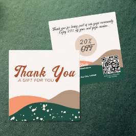 Modern Abstrakt Green Terra Cotta Yoga Rabattkarte