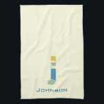 Modern Abstrakt Letter J Monogram Initial Geschirrtuch<br><div class="desc">Teetücher mit einem abstrakten, modernen Monogramm.</div>