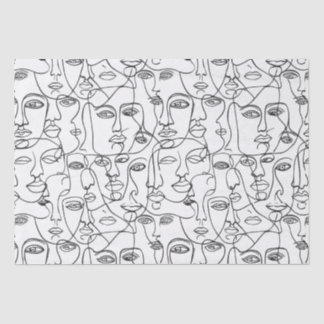 Modern Abstrakt Line Art Feminist Seidenpapier