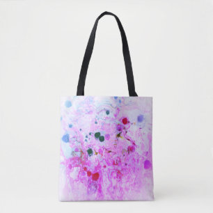 Modern Abstrakt Rosa Rot Lila Blau Grün Tasche