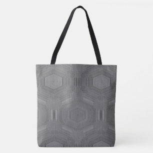 MODERN abstrakt zeichnend in Grau-Mosaik Tasche