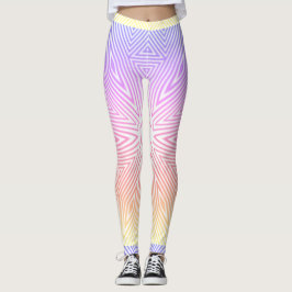 MODERN abstrakt zeichnend rosa-gelb-weiß-mosaik Leggings