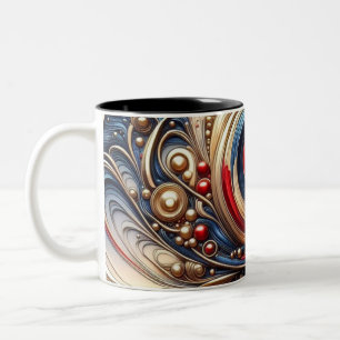 Modern Abstrakt Zweifarbige Tasse
