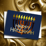 Modern Abstrakte Menorah Kupfer Rost Folien Feiertagskarte<br><div class="desc">Modern Abstrakte Menorah Kupfer Rost</div>