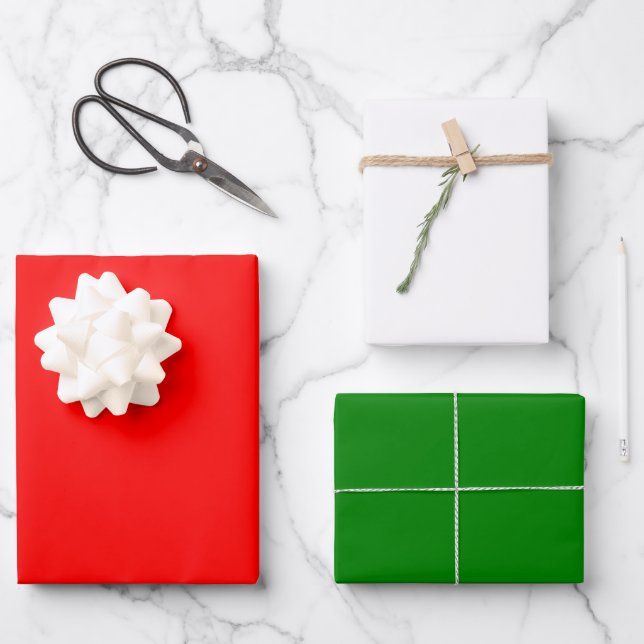 Modern Abstrakte Weihnachtsgrün Geschenkpapier Set (Vorderseite)