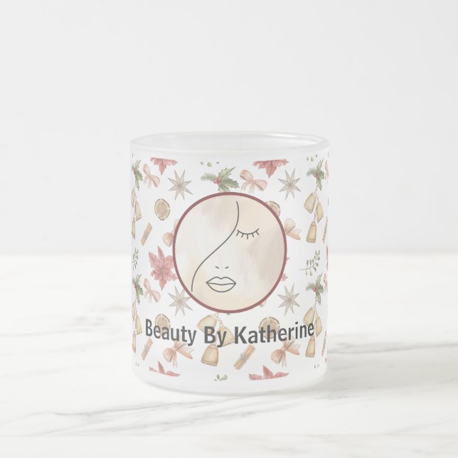 Modern Abstraktes Beauty Face Logo Mattglastasse (Mittel)