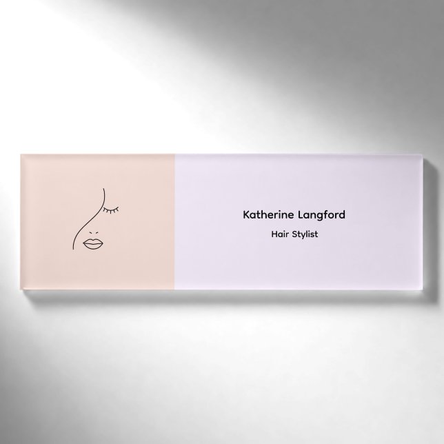Modern Abstraktes Beauty Face Logo Namenschild (Vorderseite)