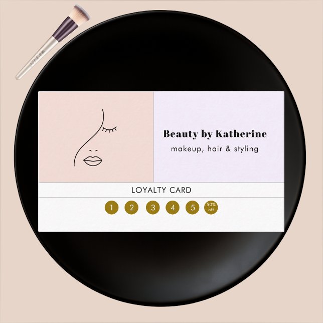 Modern Abstraktes Beauty Face Logo Treuekarte (Von Creator hochgeladen)