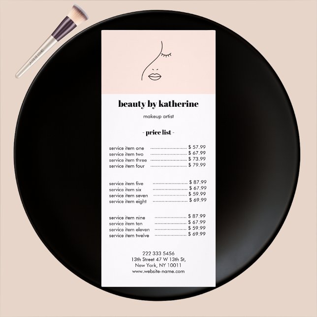 Modern Abstraktes Beauty Face Logo Werbekarte (Von Creator hochgeladen)