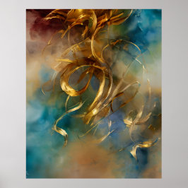 Modern Abstraktes Watercolor-Poster Poster