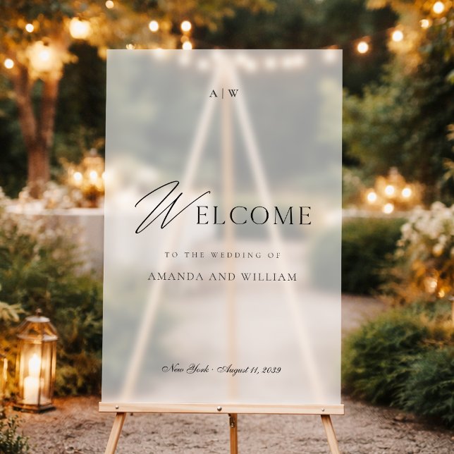 Modern Acrylic Wedding Welcome Sign Acrylschild (Von Creator hochgeladen)