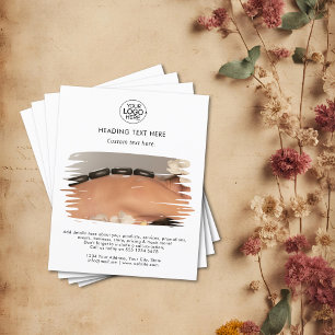 Modern Add Your Logo Typografy Foto White Flyer