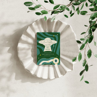 Modern alien 1st birthday einladung