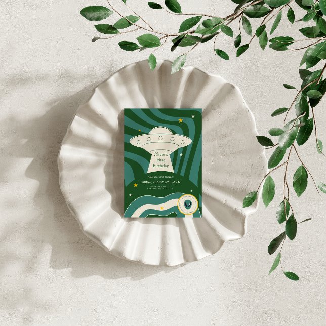 Modern alien 1st birthday  einladung (Von Creator hochgeladen)