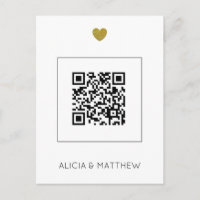 Modern All in One Wedding Invitation with QR Code