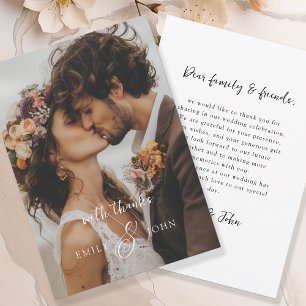 Modern, Ampersand, Schriftart Handschrift, 1 Foto Dankeskarte