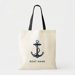 Modern Anchor Beach Swag Name Custom Tragetasche
