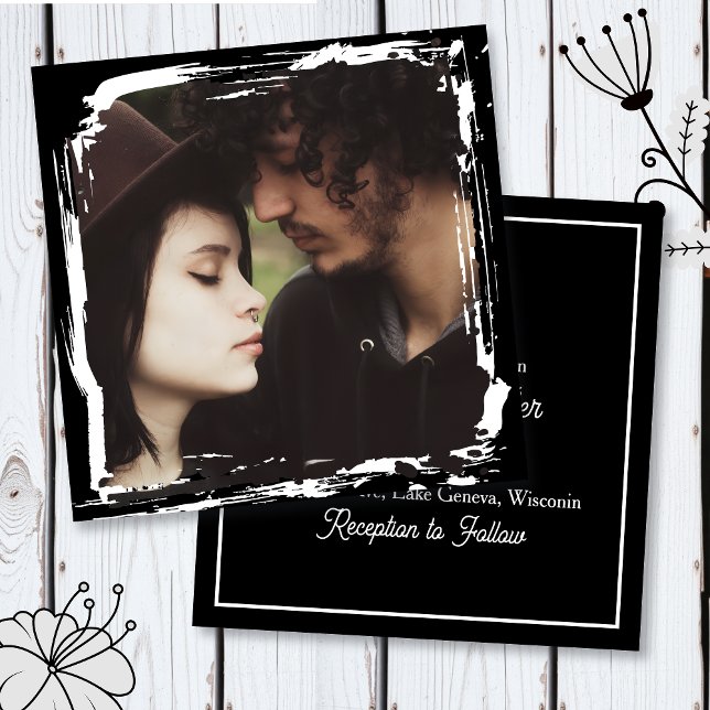 Modern and Simple Unique Photo Template Wedding Einladung (Von Creator hochgeladen)