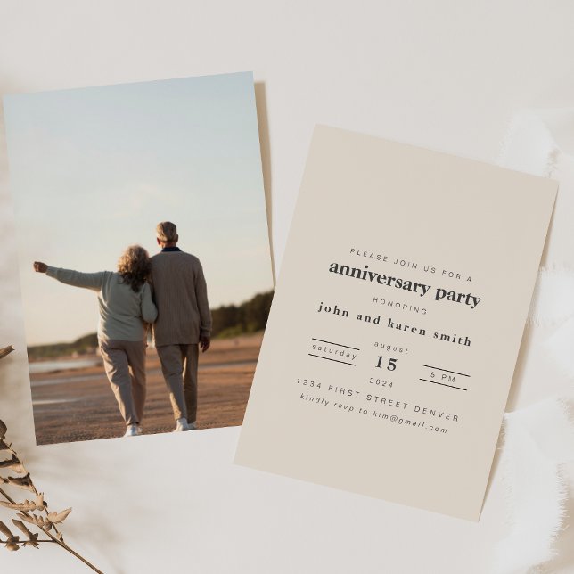Modern Anniversary Party Invitation (Créateur téléchargé)