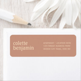 Modern Antique Orange & Pale Peach Address