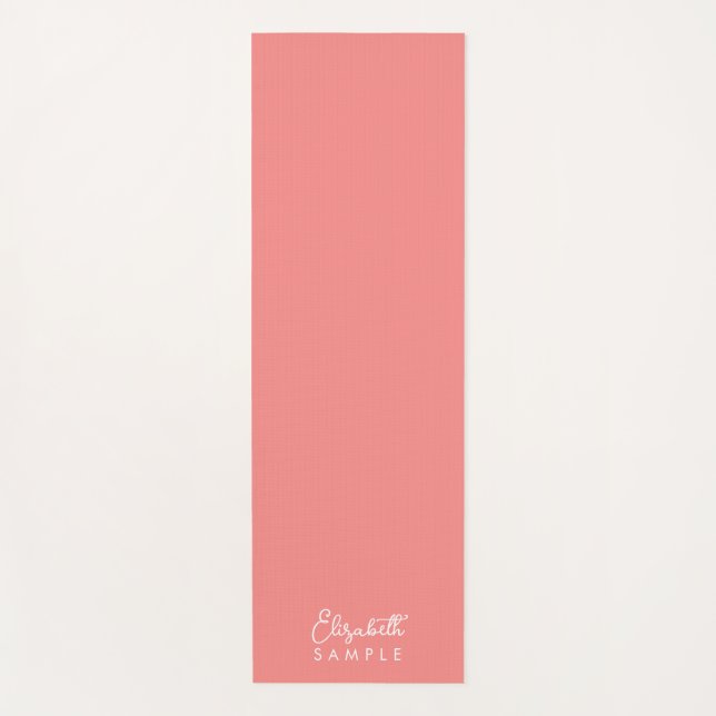 Modern Apricot Template Calligraphy Name Best Yogamatte (Vorderseite)