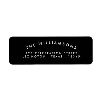 Modern Arch Address Label Black | weiß