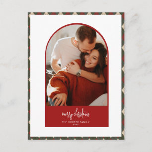 Modern Arch Christmas Card Feiertagspostkarte
