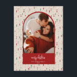 Modern Arch Christmas Card Feiertagspostkarte<br><div class="desc">Erleben Sie in dieser Saison mit einer einzigartigen Urlaubskarte einen bleibenden Eindruck. Diese einfache Weihnachtsbaumkarte zeichnet sich durch ein sauberes,  modernes Design aus. Passen Sie es mit Ihren Informationen an und machen Sie es einzigartig!</div>