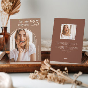 Modern Arch   Foil Graduation Announcement Folieneinladung