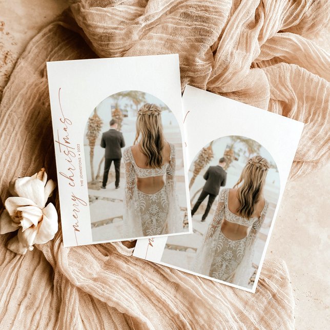 Modern Arch Foto Weihnachtskarte Einladung (Von Creator hochgeladen)