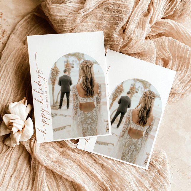 Modern Arch Foto Weihnachtskarte Einladung (Von Creator hochgeladen)