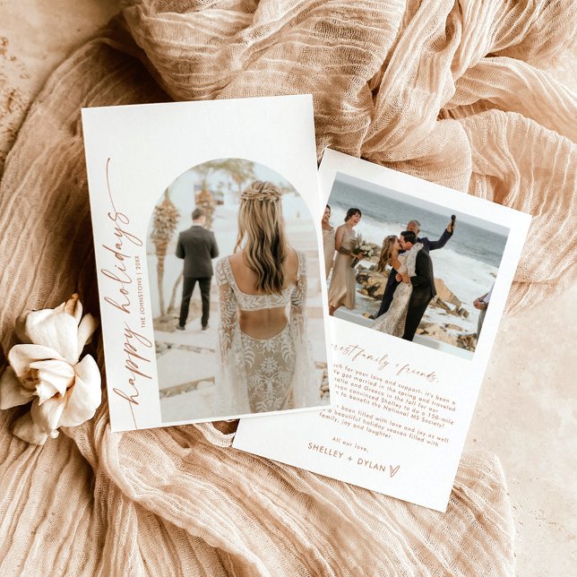 Modern Arch Foto Weihnachtskarte Einladung (Von Creator hochgeladen)