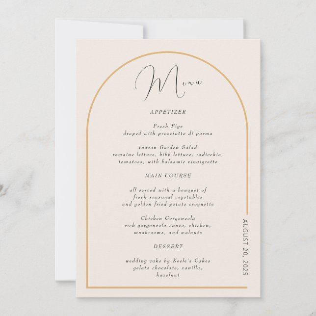 Modern Arch mit Blick auf den Wald Einladung (Vorderseite)