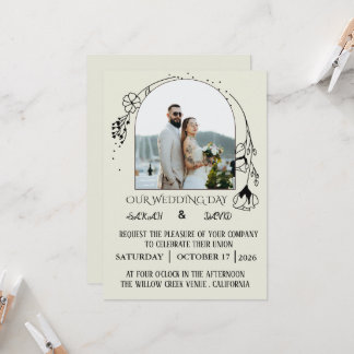Modern Arch Photo Wedding Invitation