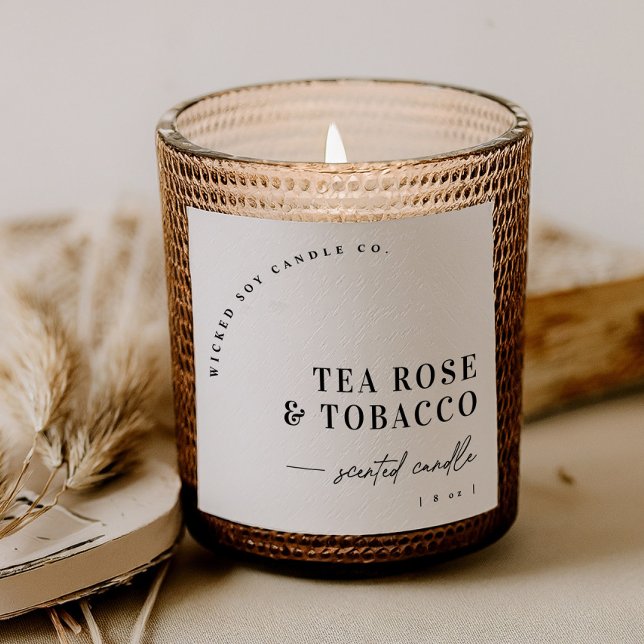 Modern Arch Scented Candle Product Label Sticker  (Créateur téléchargé)