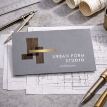 Modern Architect Wood Logo Gray