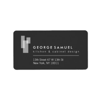 Modern Architectural Blocks Logo Adressaufkleber