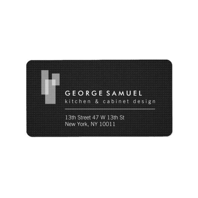 Modern Architectural Blocks Logo Adressaufkleber (Vorne)