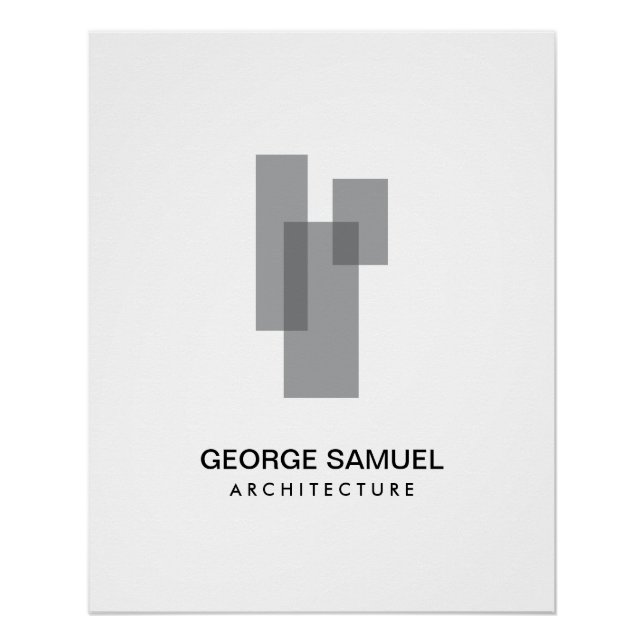 Modern Architectural Blocks Logo Download  Poster (Vorderseite)