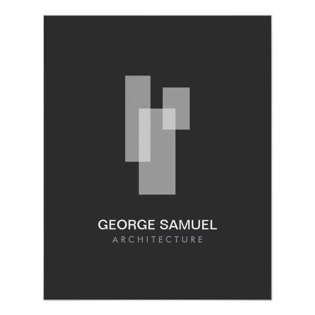 Modern Architectural Blocks Logo Download Poster (Vorderseite)