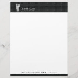 Modern Architectural Blocks Logo White/Gray  Briefbogen