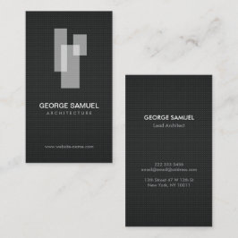 Modern Architectural Blocks Logo White/Gray  Visitenkarte