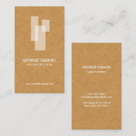 Modern Architectural Blocks Logo White/Tan  Visitenkarte