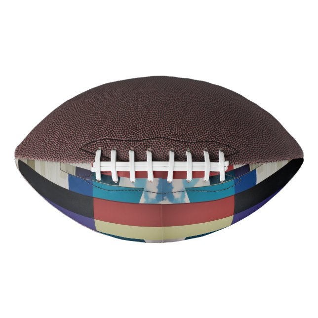 Modern Architectural Color-Block Abstract Art Foot Football (Vorderseite)