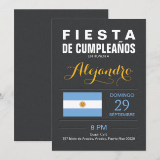 Modern: Argentinien-Party Einladung